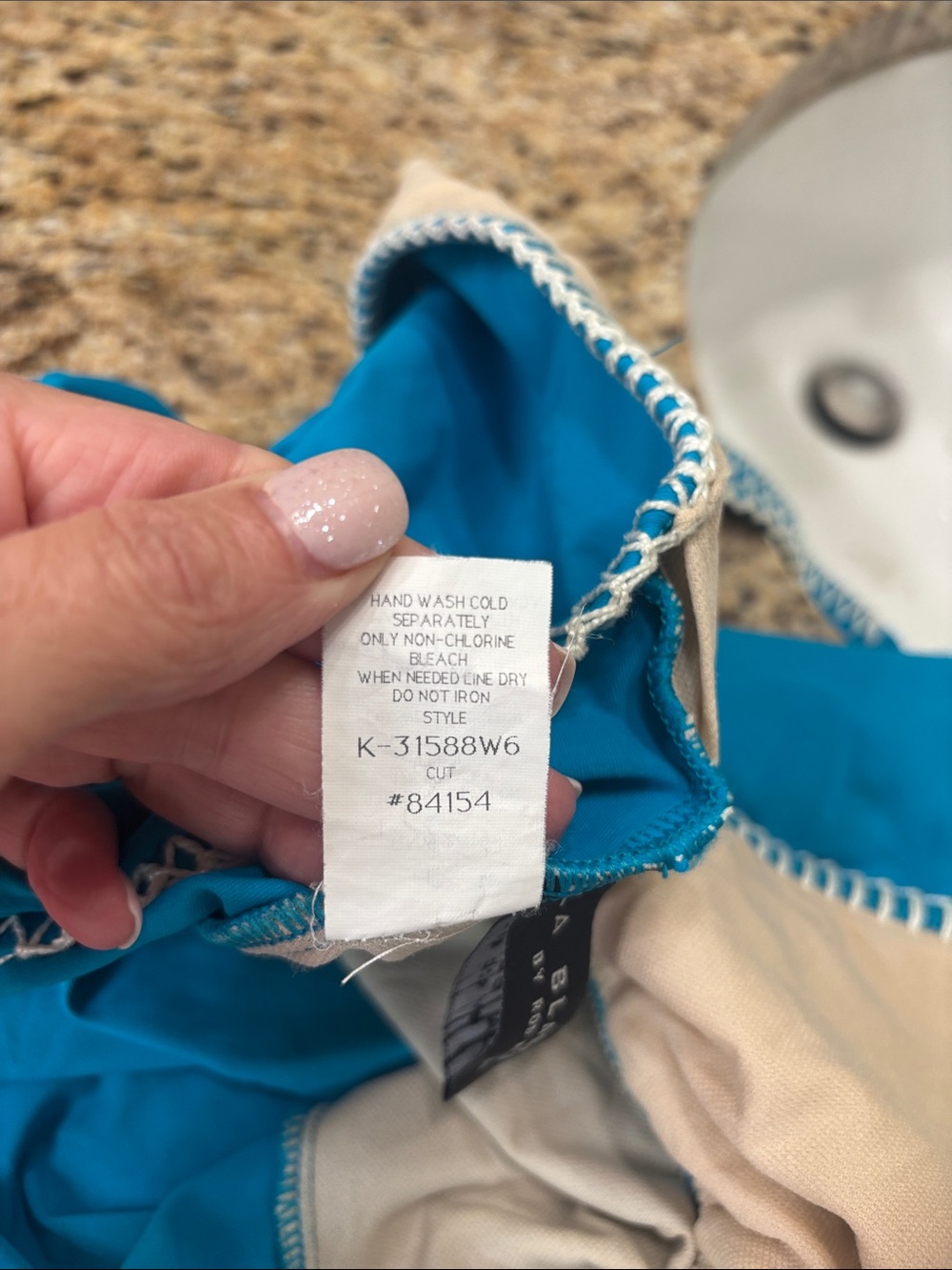 La Blanca by Rob Beattie size 12 Women's Teal Halter one piece suit white trim - Picture 6 of 12